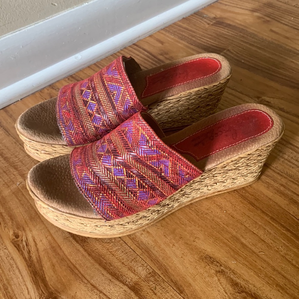 Sbicca Platform Wedge Sandals- Size 8